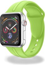Eyzo Wearablebandje - Siliconen Apple 42 / 44 mm bandje voor de iWatch 1, 2, 3, 4, 5, 6 & SE - Vervangende Horlogeband Licht Groen
