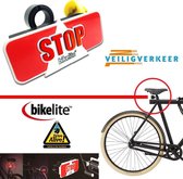 Bikelite Extra Veilig Remlicht voor de Fiets + Gratis Montagemateriaal | Fietsverlichting Stop Signaal | Veilig Verkeer Nederland