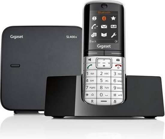 Gigaset SL400A - Single DECT telefoon met antwoordapparaat - Aluminium
