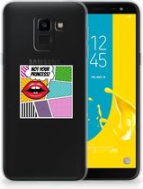 Geschikt voor Samsung Galaxy J6 2018 Uniek TPU Hoesje Popart Princess