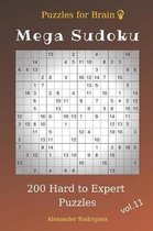Puzzles for Brain - Mega Sudoku 200 Hard to Expert Puzzles vol.11
