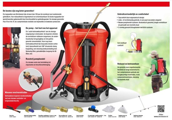 Birchmeier Flox 10L AT1: professionele tuinsproeier van Merkloos	 — afbeelding 2