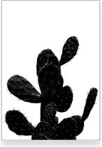 Textposters.com - Botanische Black cactus poster - woonkamer - slaapkamer – muurdecoratie – 30x40 cm