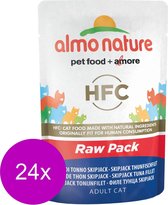 Almo Nature Hfc Cat Raw Pack Pouch Tonijnfilet - Kattenvoer - 24 x 55 g