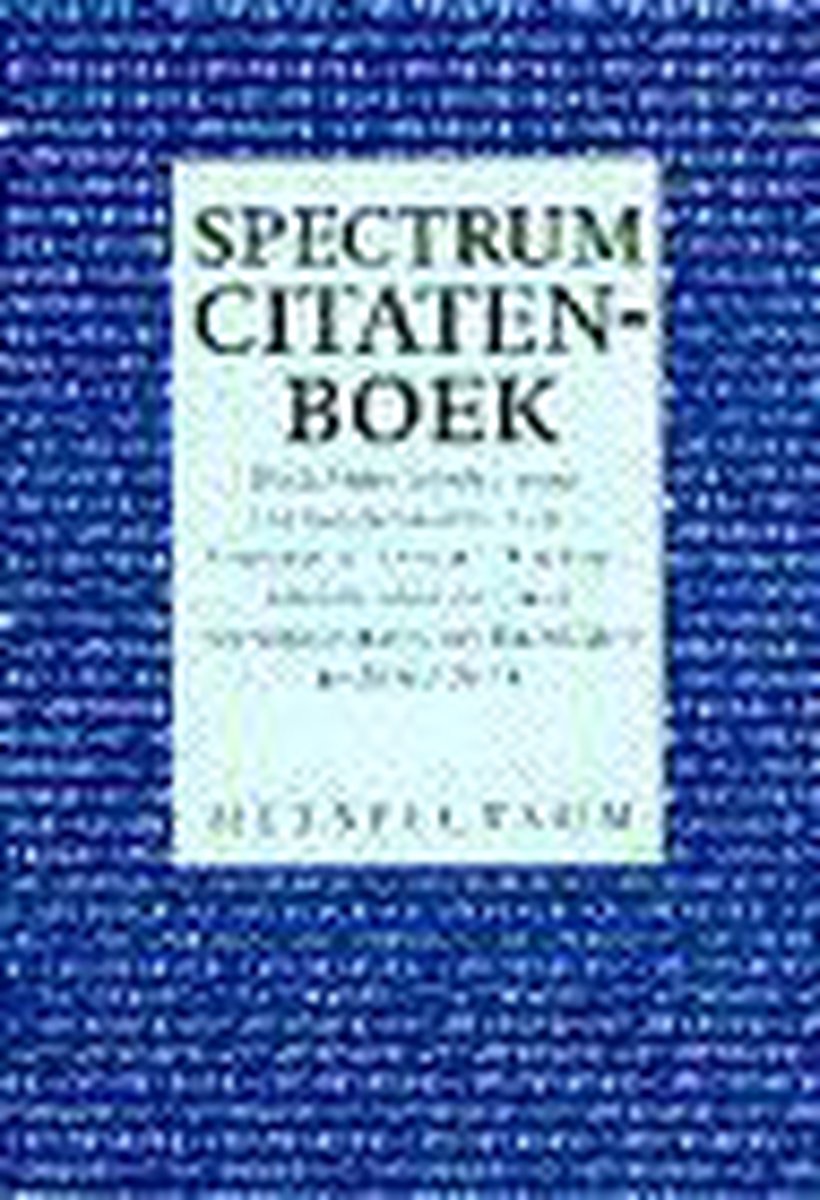SPECTRUM CITATENBOEK, C. Buddingh SPECTRUM CITATENBOEK, C. Buddingh