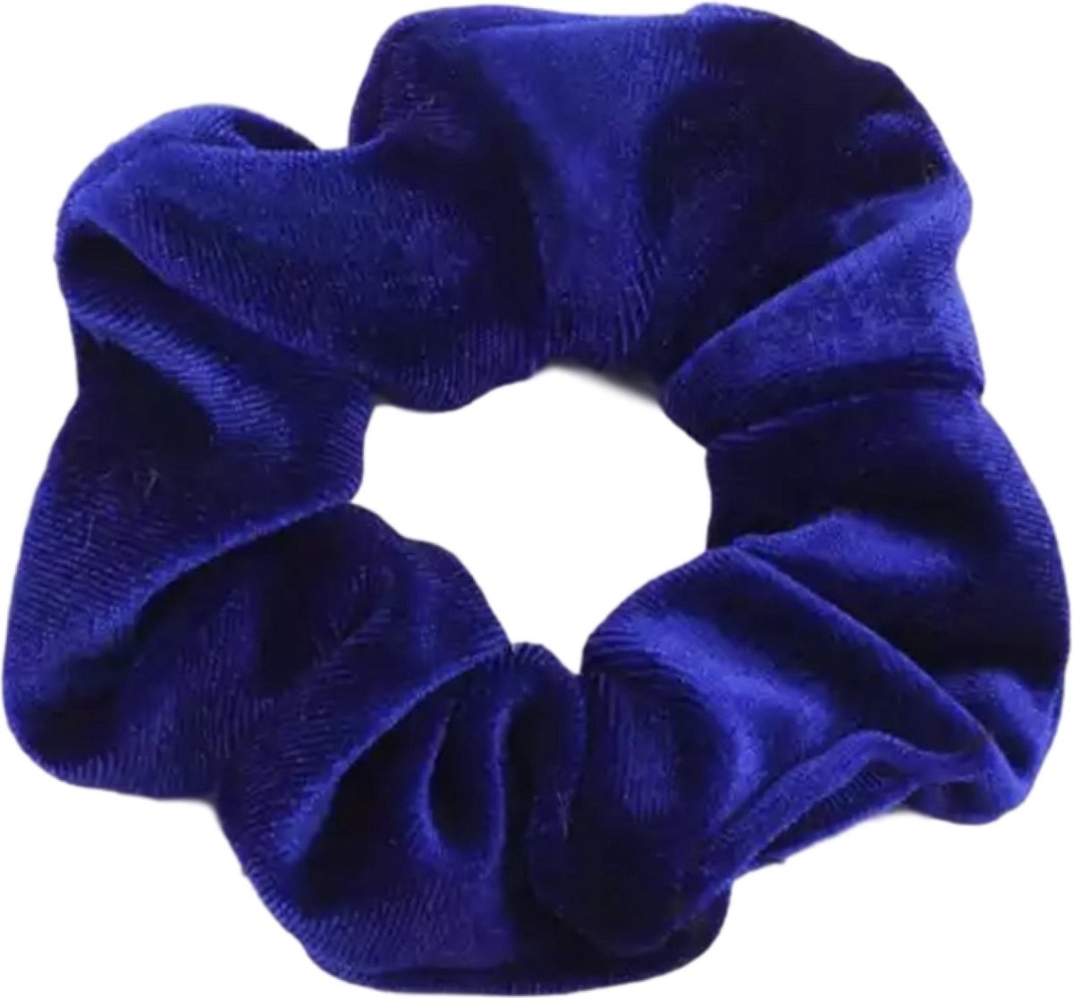 Kraagjeskopen.nl Scrunchie Velvet blauw Haarelastiek Haaraccessoire - 1 stuk