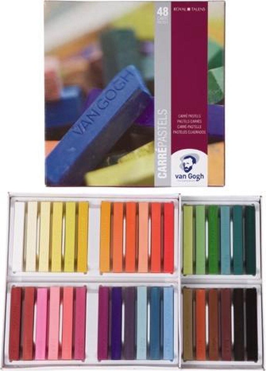 Castle Arts Lot de 48 crayons de couleur pastel dans une boîte de présentation