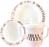 Oma's Keuken servies set roze incl. tuit