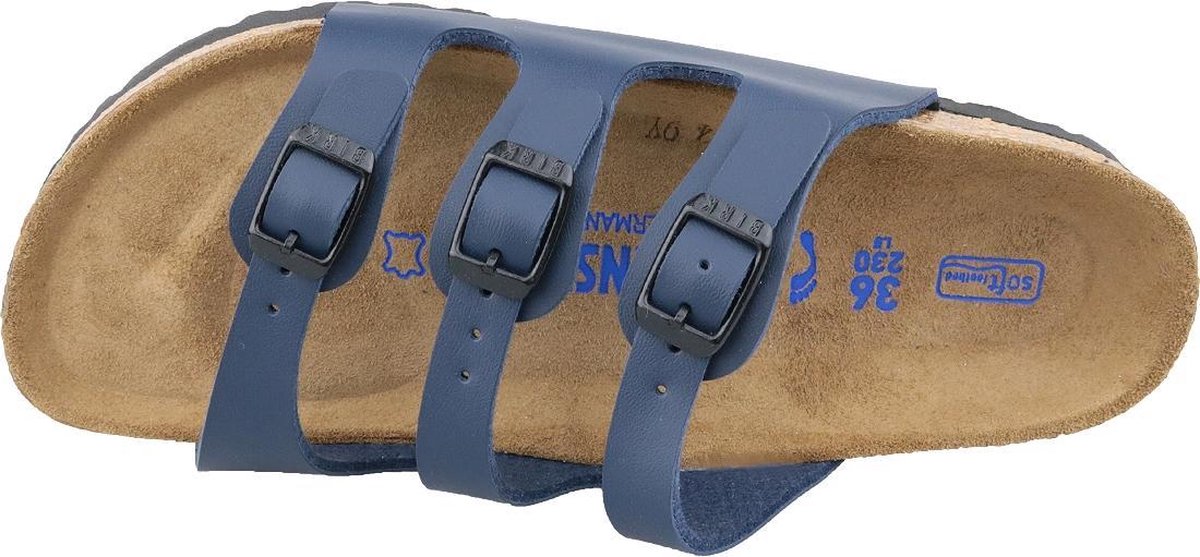 Birkenstock Florida BF WB Narrow Dames Slippers Blauw