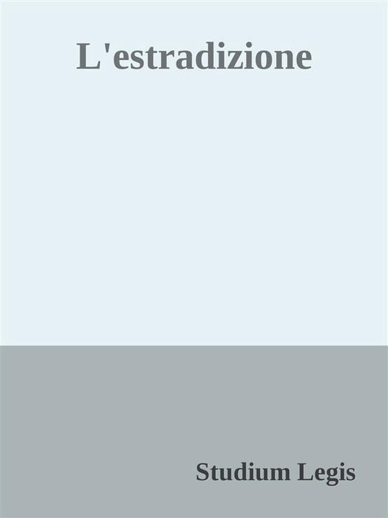 L'estradizione - cover