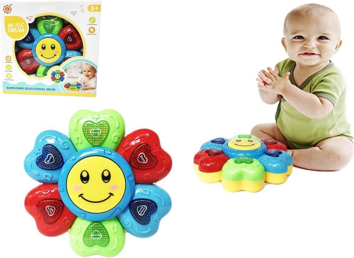 Sunflower Educatieve Speelgoed Drum voor peuters / Baby's + incl.  batterijen | bol.com