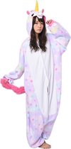 Sterren Eenhoorn Onesie Premium Verkleedkleding - Volwassenen & Kinderen - XL (175-195 cm)