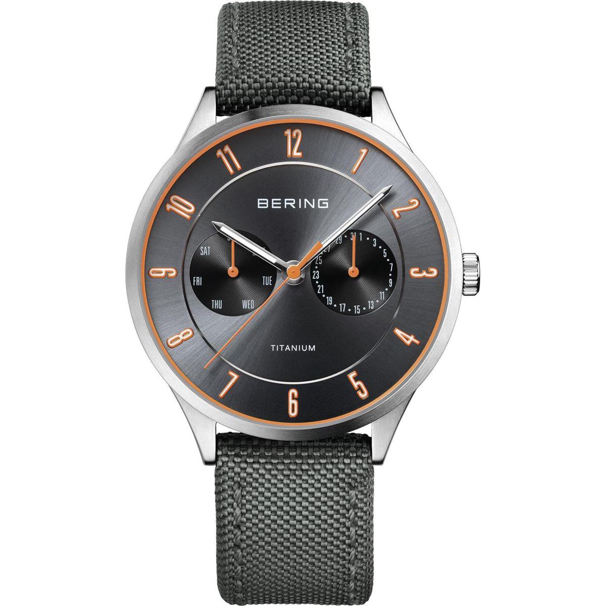 BERING 11539-879 - Horloge - Nylon - Zilverkleurig - Ø 39 mm