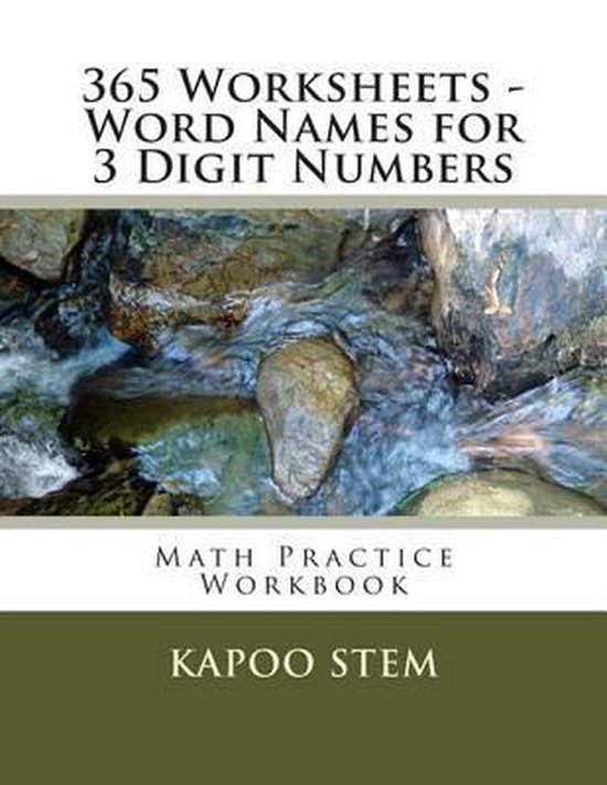 365 Days Math Number Name- 365 Worksheets - Word Names for 3 ... - cover