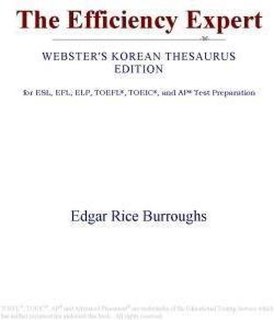 The Efficiency Expert (ster's Korean Thesaurus Edition) (ebook), Icon Group...