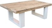 Table basse Sanderswoodworks New England en bois d'échafaudage - 115Lx74Bx40Hcm