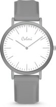 Colori Essentials 5 COL580 Horloge - Siliconen Band - Ø 40 mm - Grijs