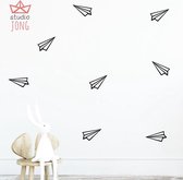 Paperplane/vliegtuigjes van papier muurstickers