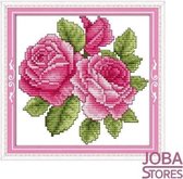 Borduur Pakket "JobaStores®" Bloem 004 14CT Voorbedrukt (17x17cm)