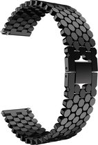 SmartphoneClip® Metaal schakel "Dots" Zwart bandje geschikt voor Samsung Galaxy Watch 46mm