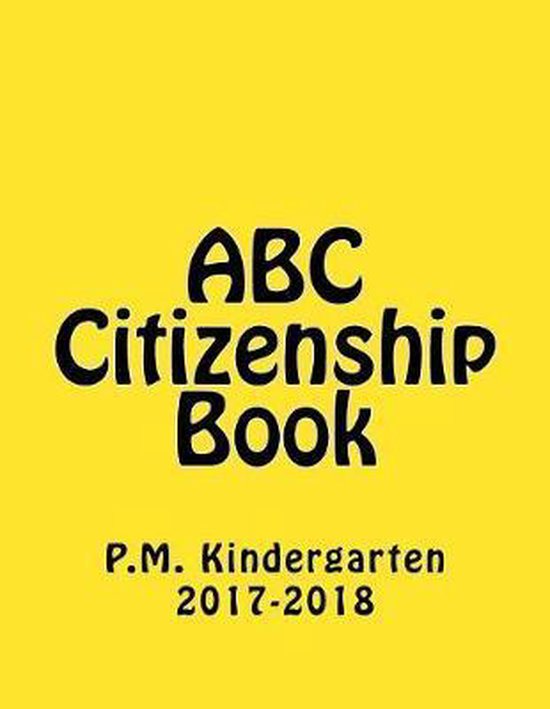 ABC Citizenship Book P.M Kindergarten2017 - cover