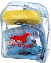 Red Horse Verzorgingsset Voor Paard In Rugzak Ijsblauw  8-delig