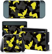 Army Camo / Geel Zwart - Nintendo Switch Skins Stickers