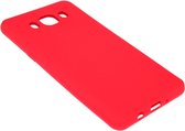 Rood siliconen hoesje Geschikt voor Samsung Galaxy J7 (2016)