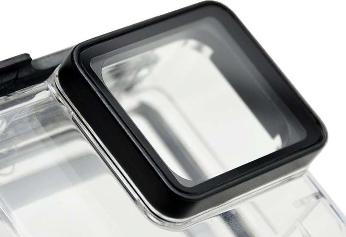 DUBENS CNC Aluminium Behuizing Shell Voor GoPro HERO6 HERO5 Met 52mm UV-Lens - Zwarte Protectiekooi