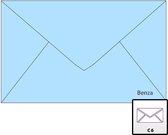 Benza Wenskaart Enveloppen - Langwerpig 16,2 x 11,4 = C6 - Baby blauw - 100 Stuks