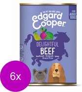 6x Edgard & Cooper Blik Vers Vlees Hondenvoer Rund 400 gr