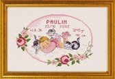 Permin geboortetegel Baby Paulin 12 3603, borduurpakket