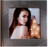 FotoHolland - Mini album photo 15x15 cm - 10 pages noir marron Capitonne, avec fenêtre - MBS151510BC