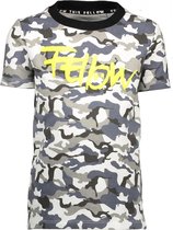 Moodstreet Jongens T-shirt Camo - Zwart - Maat 134/140