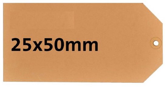 Label HF2 karton Nr0 200gr, 25x50mm 1000 st,