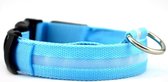 Halsband met ledverlichting | blauw | Large | 2 extra batterijen