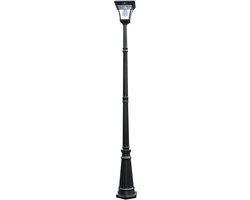 Foto: Solar buitenlamp led lantaarnpaal london 225 cm hoog met bewegingssensor buitenlamp met sensor lantaarnpaal voor buiten lantaarn op zonne energie zwart