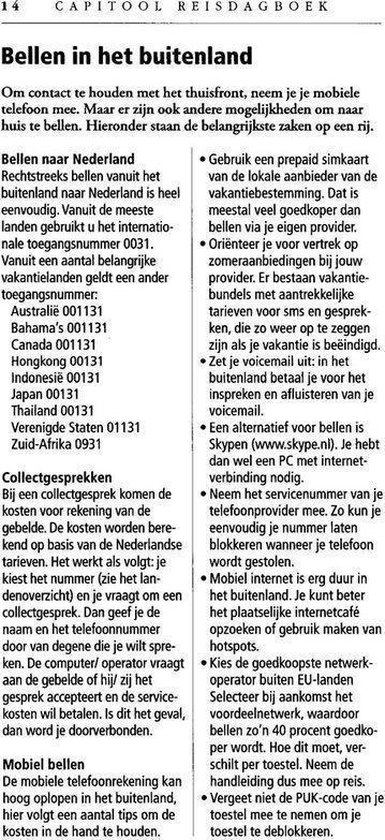 Capitool Reisdagboek