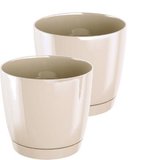 Bloempot Rond Duop 14cm CREME Prosperplast / 2 STUKS ! /