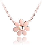 Collier Cilla Jewels Daisy Flower plaqué or rose