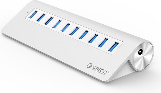 Orico - Hub USB 3.0 en aluminium à 10 ports 5 Gbps adapté pour par