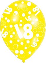 ballonnen 18 jaar 27,5 cm 6 stuks