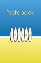 Jersey White Surfboards on The Beach Notebook