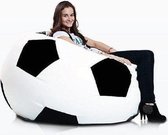Ordpro Voetbal - Zitzak - Kunstleer - Ø120 cm - Zwart