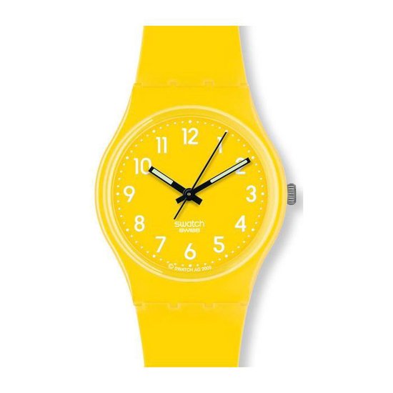 Swatch GJ128 Lemon Time - Horloge - 42 mm - Kunststof - Geel | bol.com