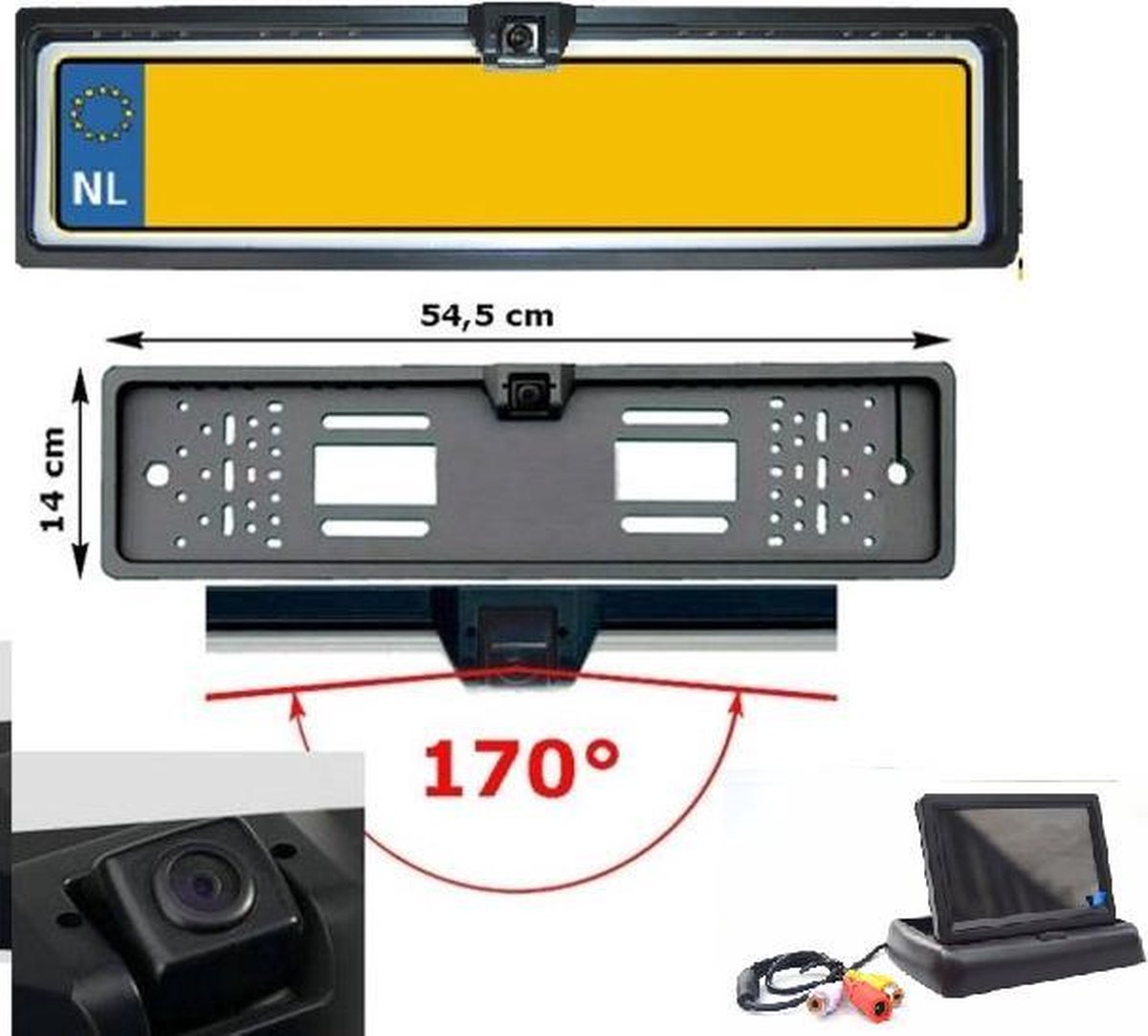 Waterproof Achteruitrij Camera Set Auto Kentekenplaat