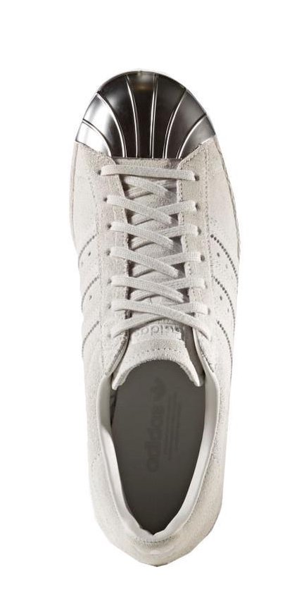 wit zilver adidas superstar 80s metalen neus dames/heren
