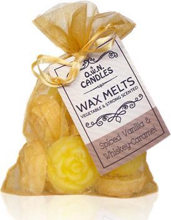 O.W.N. Candles 12 Scented Wax Melts Spiced Vanilla & Whiskey Caramel