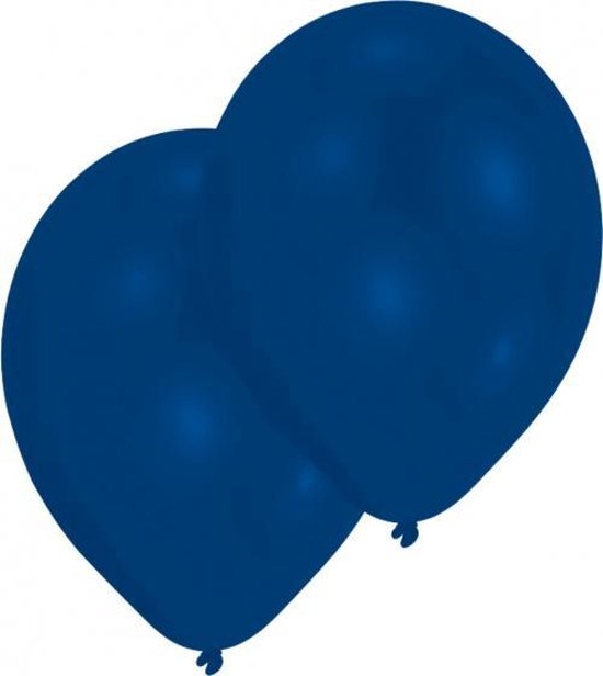 Amscan Ballonnen Donkerblauw 10 Stuks 28 Cm