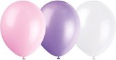 Amscan Ballonnen Pearl Roze/wit/paars 10 Stuks 27,5 Cm